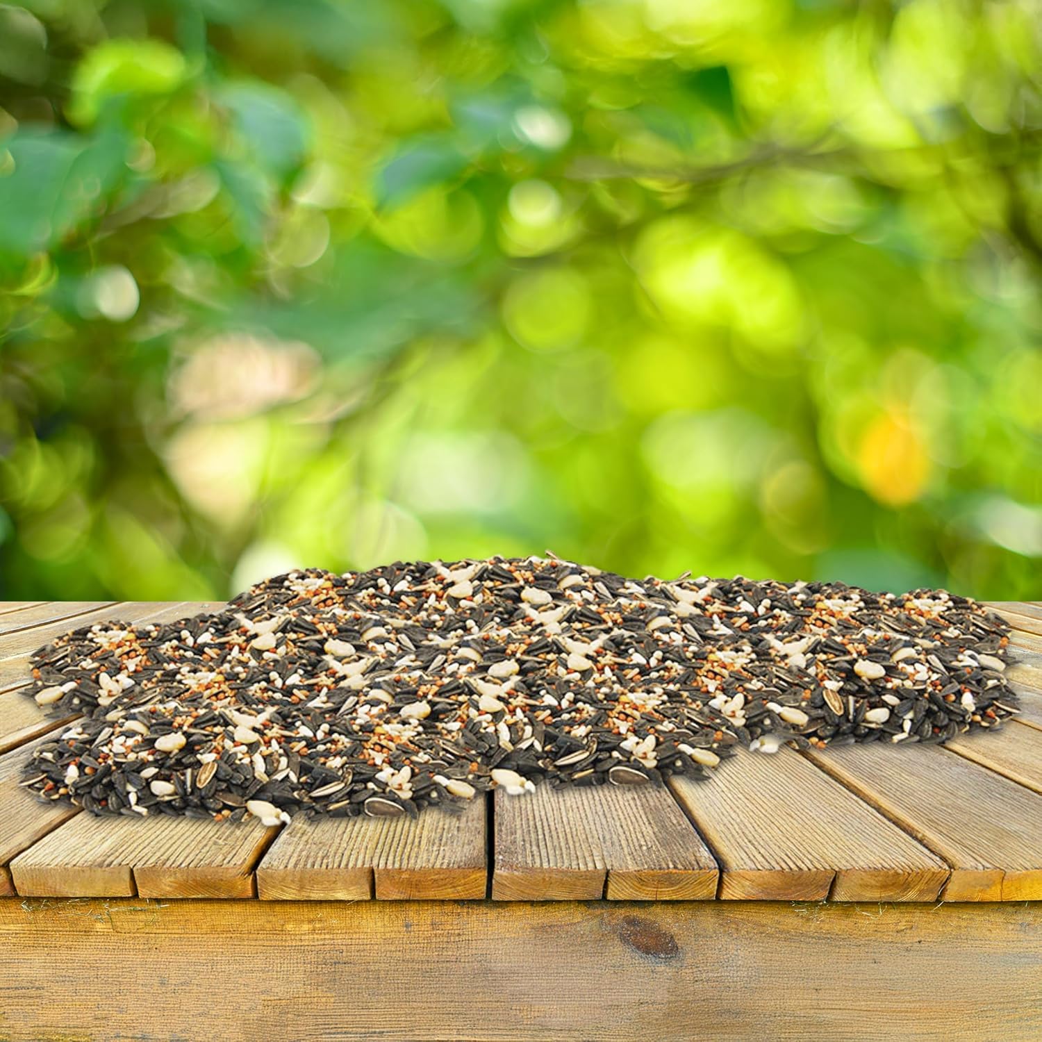 Wild Bird Seed Mix, Deluxe Blend with Fruit, 50 lb Bag – Premium Bird Food with Sunflower Seeds, Peanuts & Real Fruit Pieces, High-Energy Mix for Cardinals, Woodpeckers, Jays & Backyard Birds