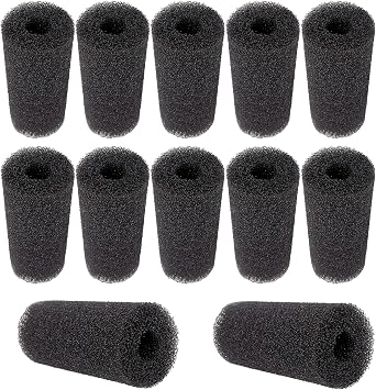 Filter Intake Sponge for Aquaclear Sponge Filter Aquarium Fish Tank - Fits Aqueon Quietflow 50/55/75, for Fluval C3/C4 Pack of 12