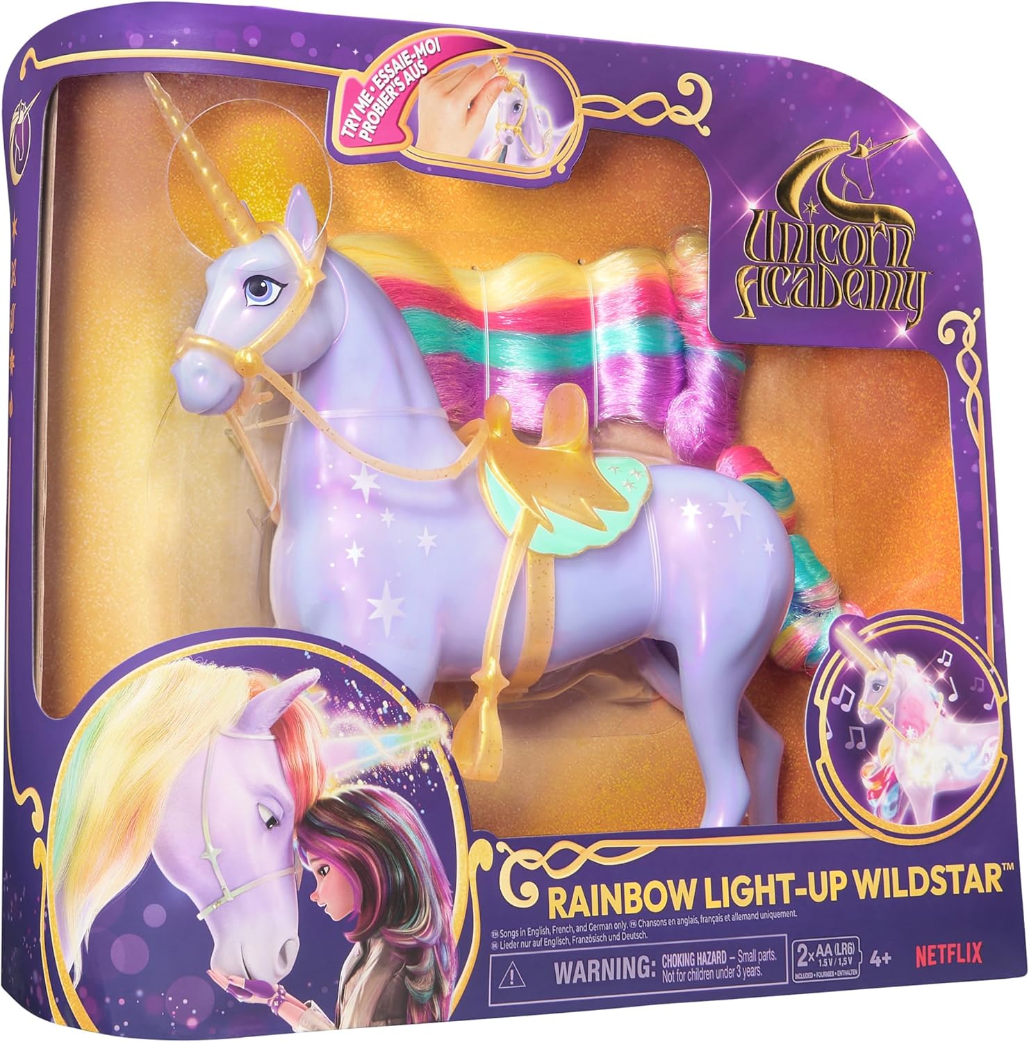 Unicorn Academy - Wildstar 28 cm Interactive Unicorn Sound, Songs & Lights - Unicorn Academy Toy for Girls Ages 4+