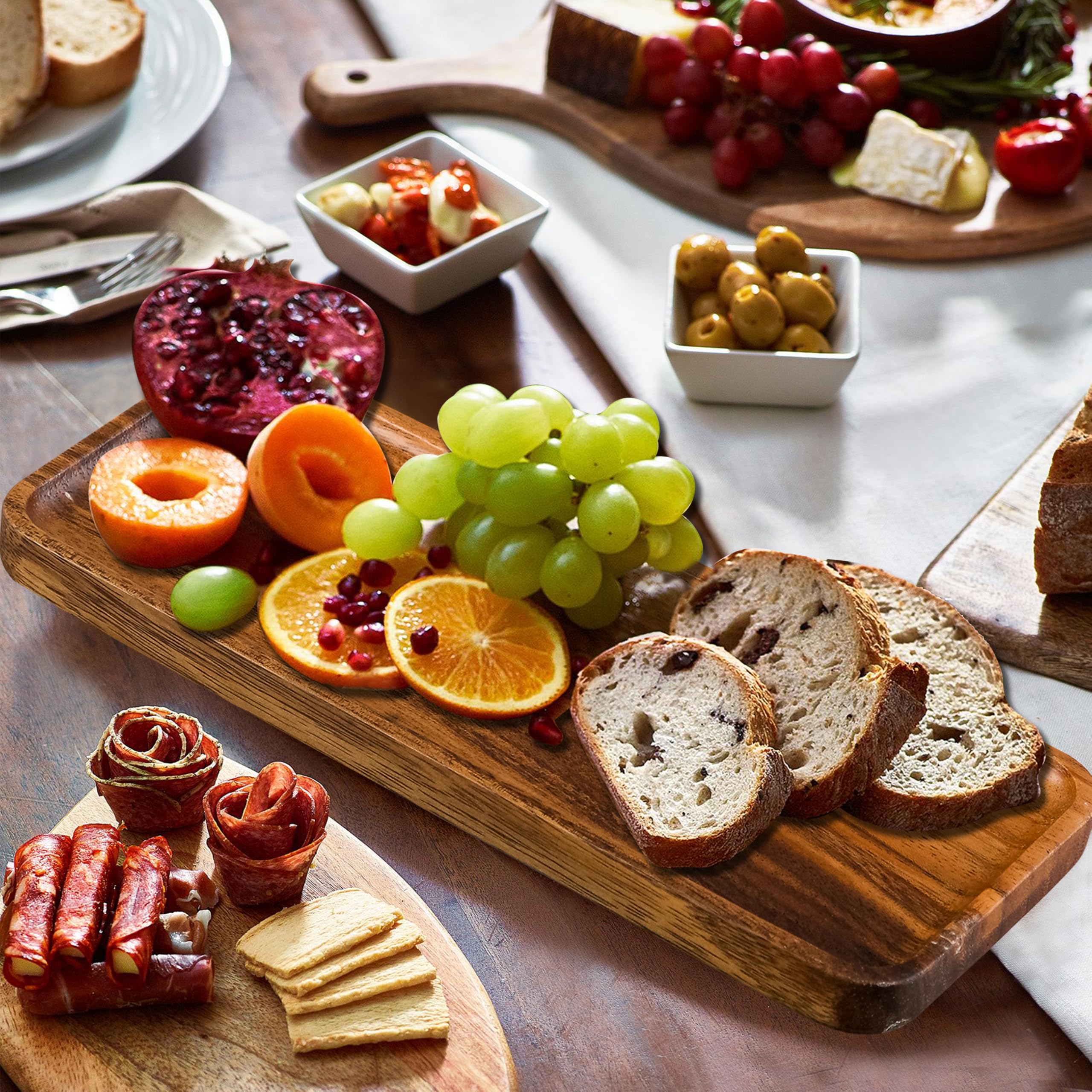SOFE Wooden Boards For Serving Food, Decorative Serving