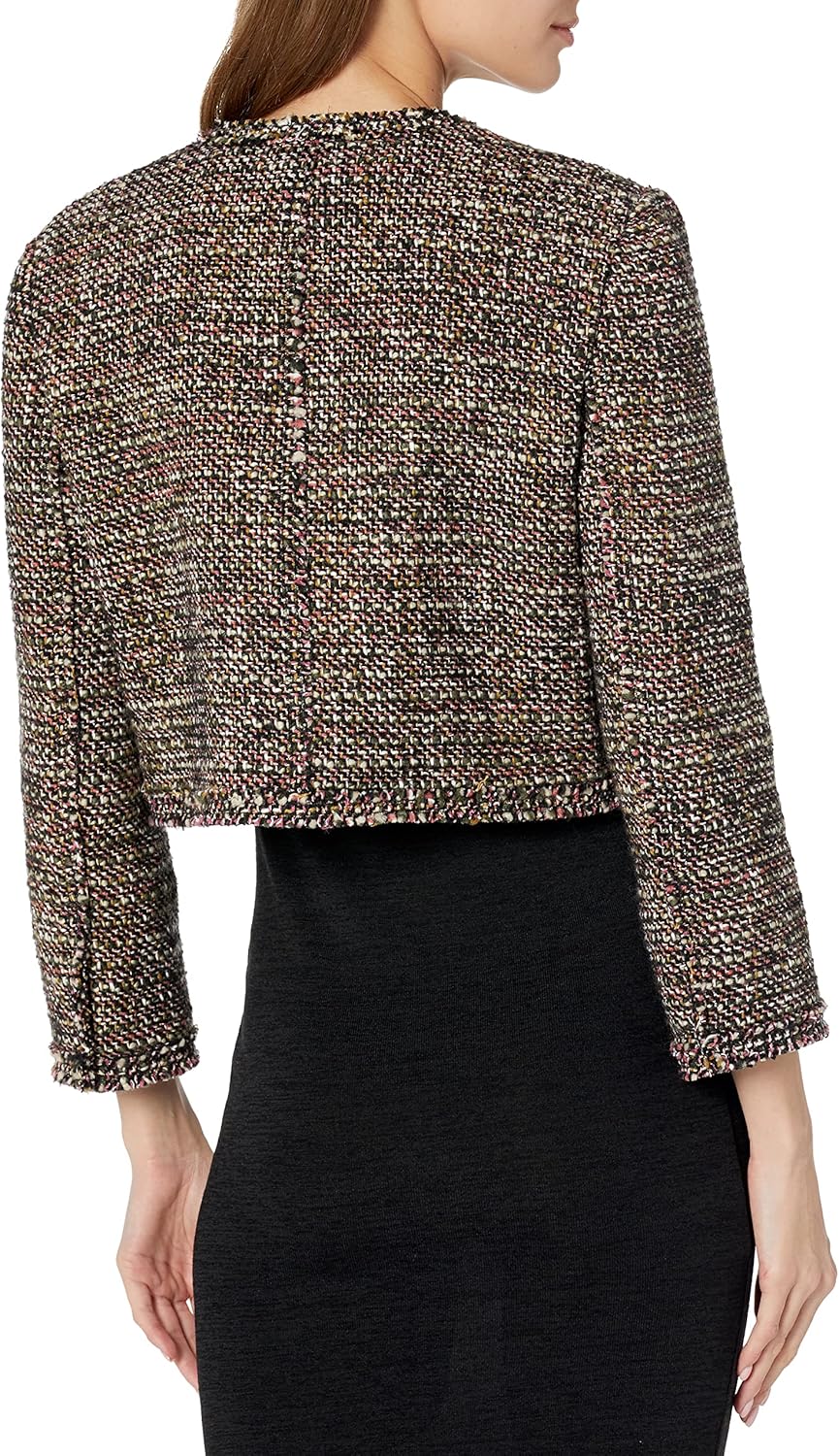 Theory womens Short Cropped Tweed Jacket - Image 2