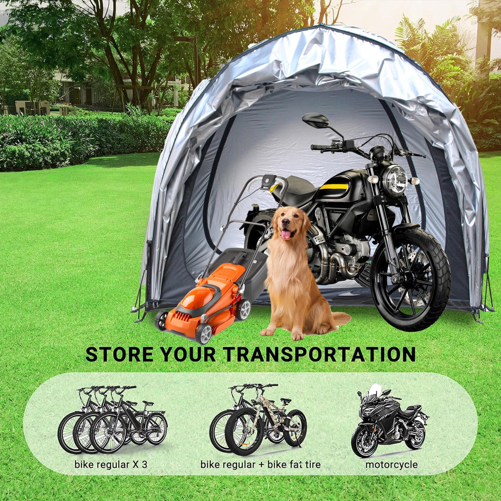 Amazon.co.jp: 自転車 倉庫 吊り下げ式 2-in-1 サイクルハウス