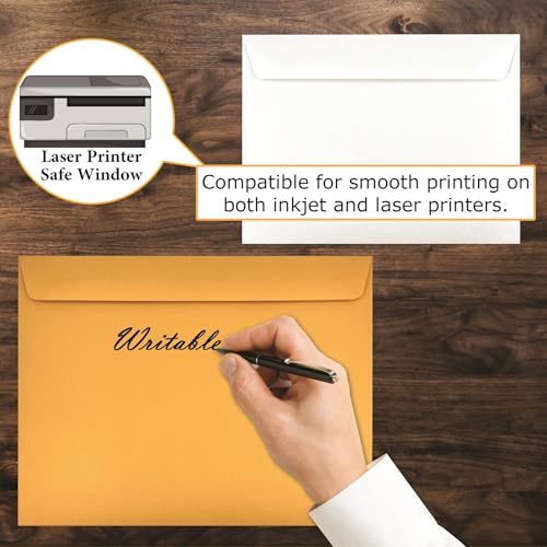 Envelopes Livreto 150 Cashier Depot 23 cm x 30,5 cm (Lado Aberto), Pesado Premium 12,7 kg (Kraft)