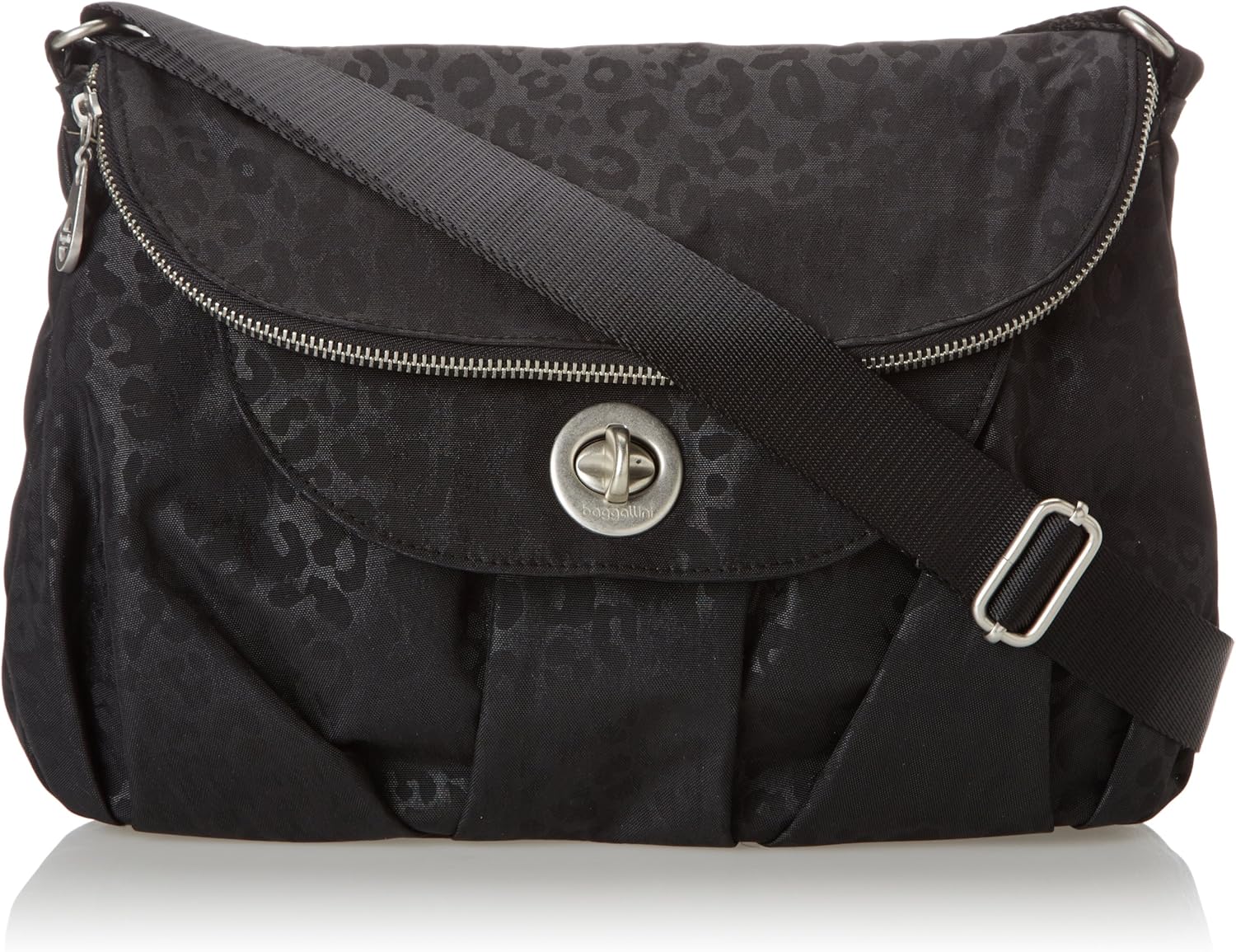 Baggallini Palma Crossbody, Cheetah Black, One Size