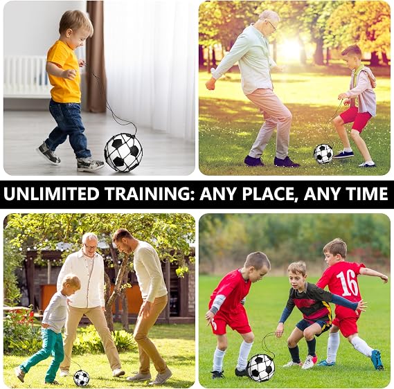 Soccer Kick Trainer, Soccer Ball Net Kicker, Training Equipment | Soccer Kick Back Trainer, Return Trainer Net, Hand-Free Soccer Training Aid, Compatible with Size 3,4,5,Practice Equipment