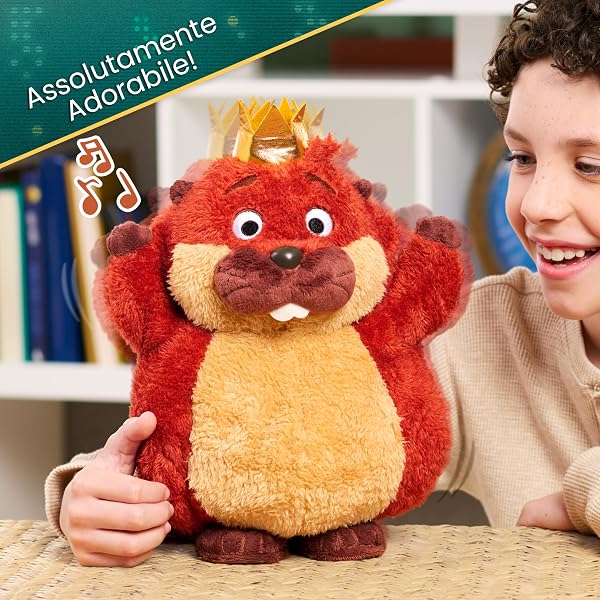 Just Play Disney y Pixar Hoppers Peluche Interactivo Rey Jorge 29 cm con Música y Movimiento, Juguete para Fans, Niñas y Niños a Partir de 3 Años, de - 4