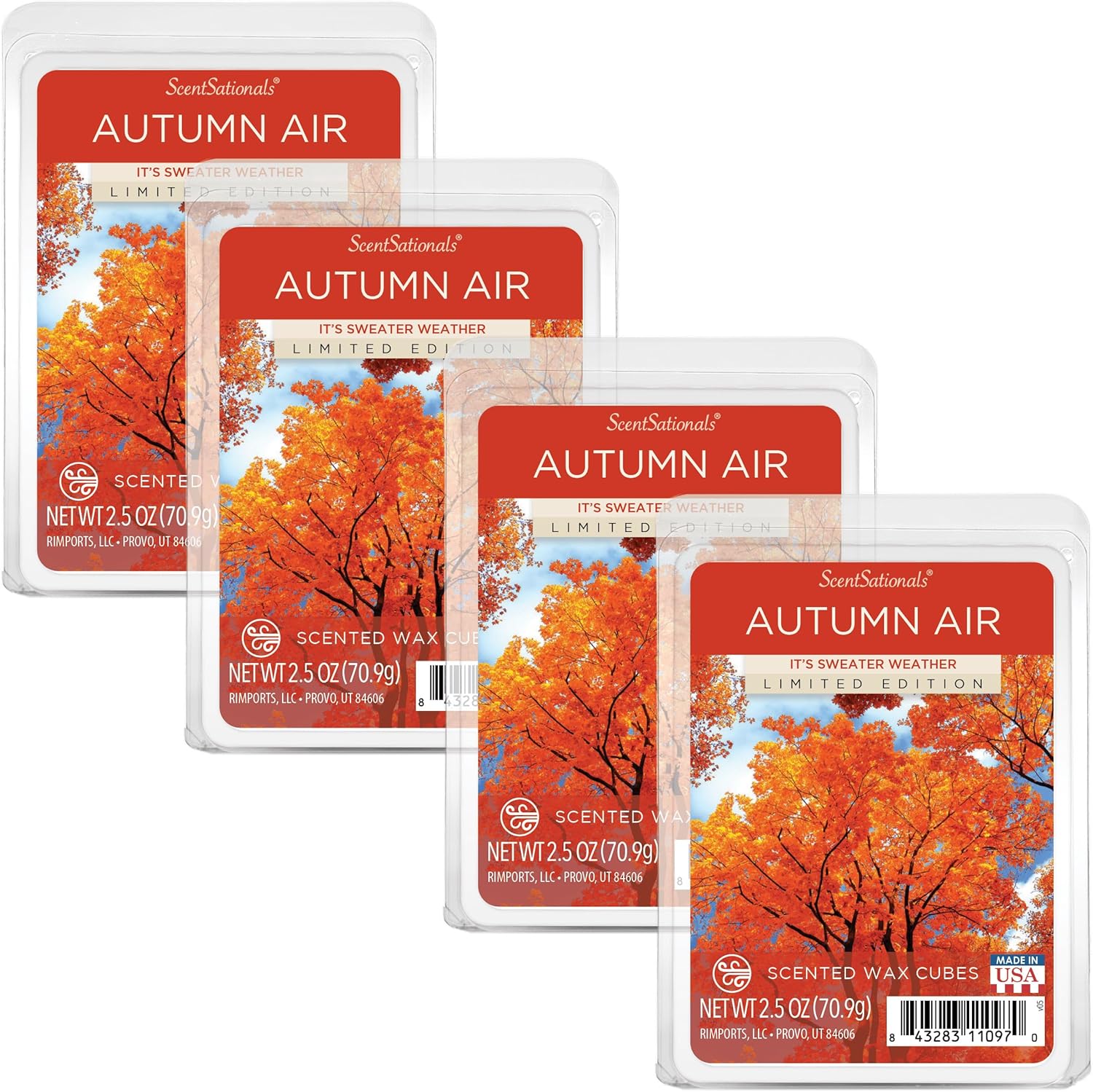 Scentsationals Wax Melts, Wax Cubes Strong Scent Autumn