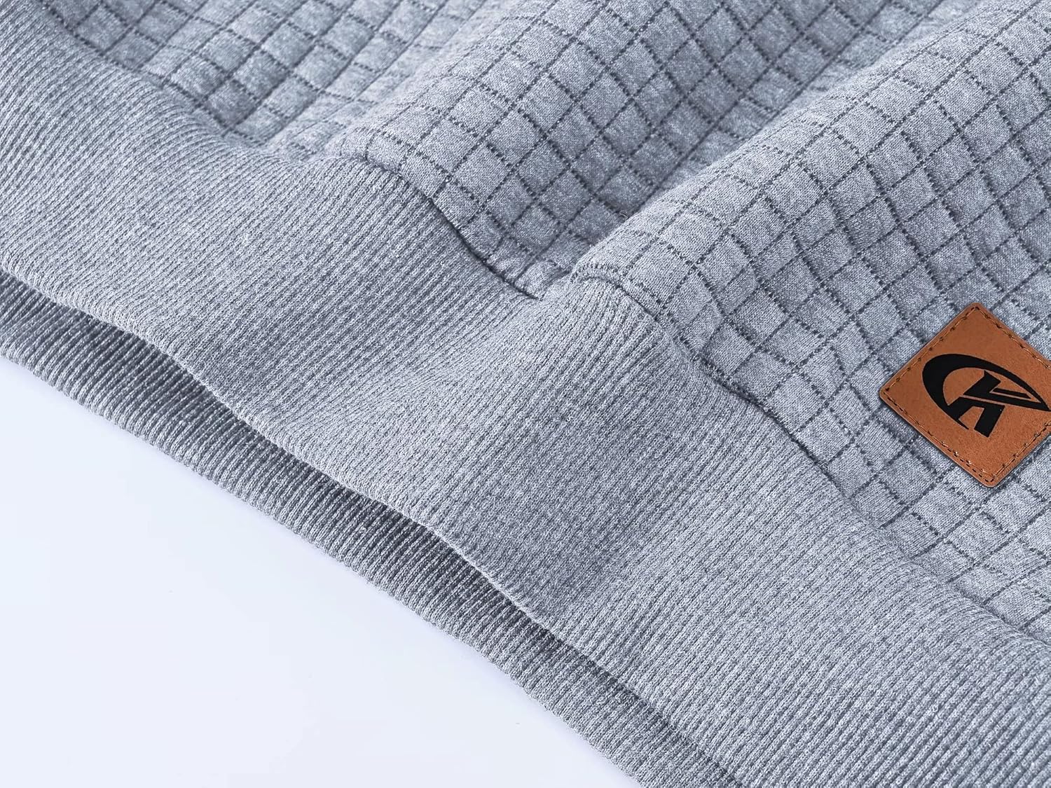 Yundobop Men's Pullover Hoodies Plaid Jacquard Long Sleeve Drawstring Hipster Casual Hooded Sweatshirts with Kanga Pockets - Image 6