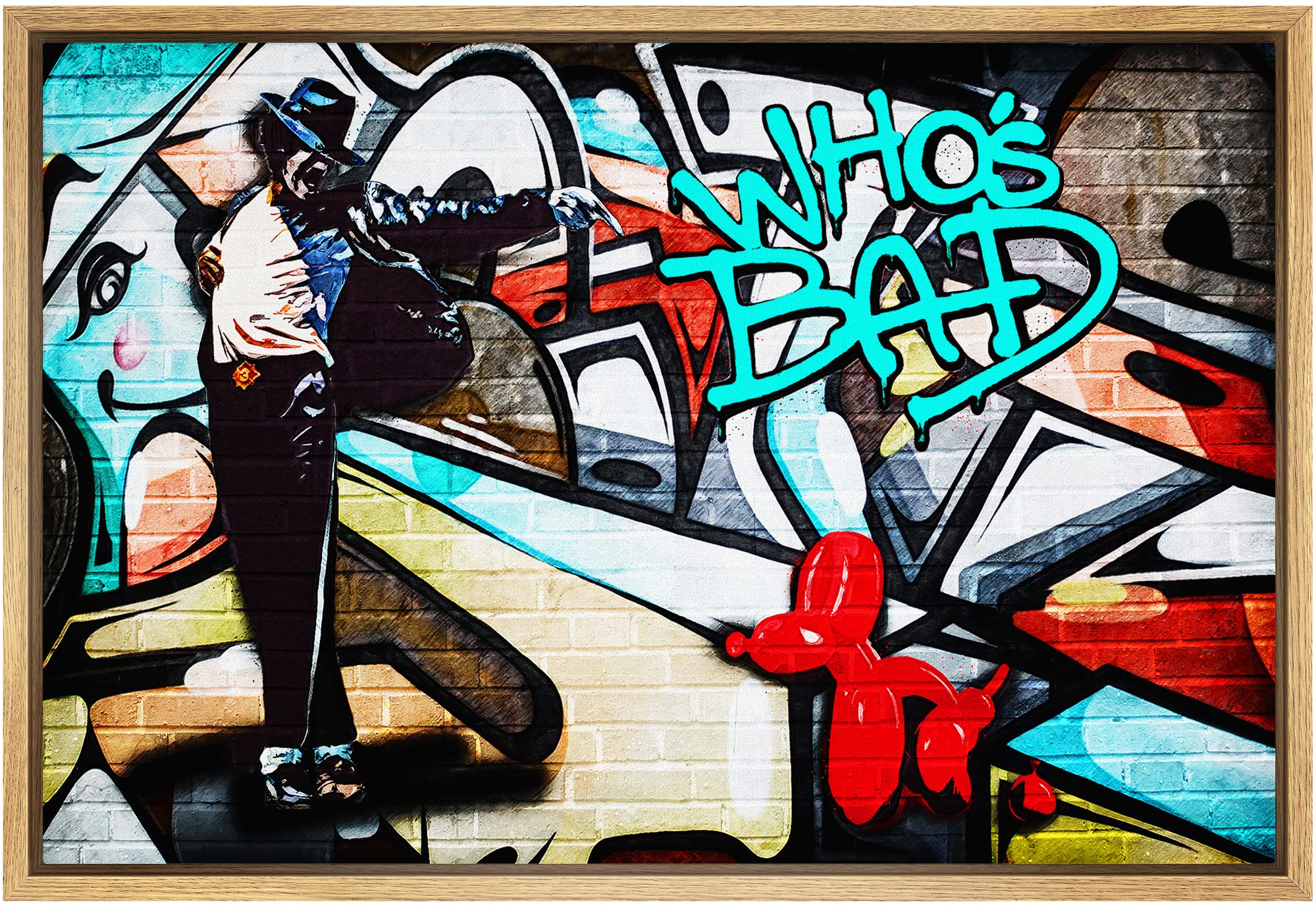 Amazon.com: SIGNWIN Framed Canvas Wall Art Michael Jackson Who's