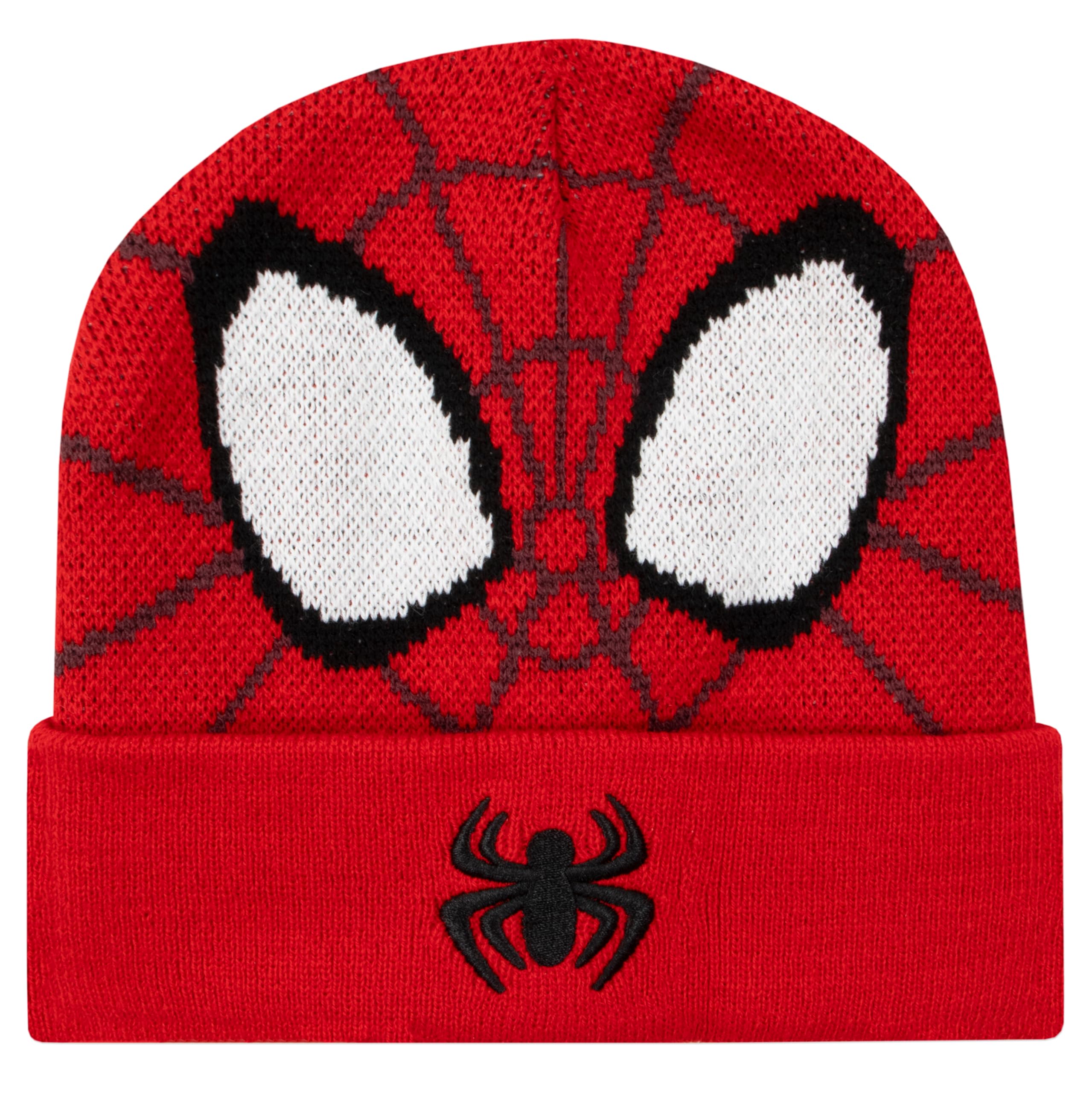 Marvel Spiderman Set Guantes y Gorra para Niños Invierno Rojo Talla Única