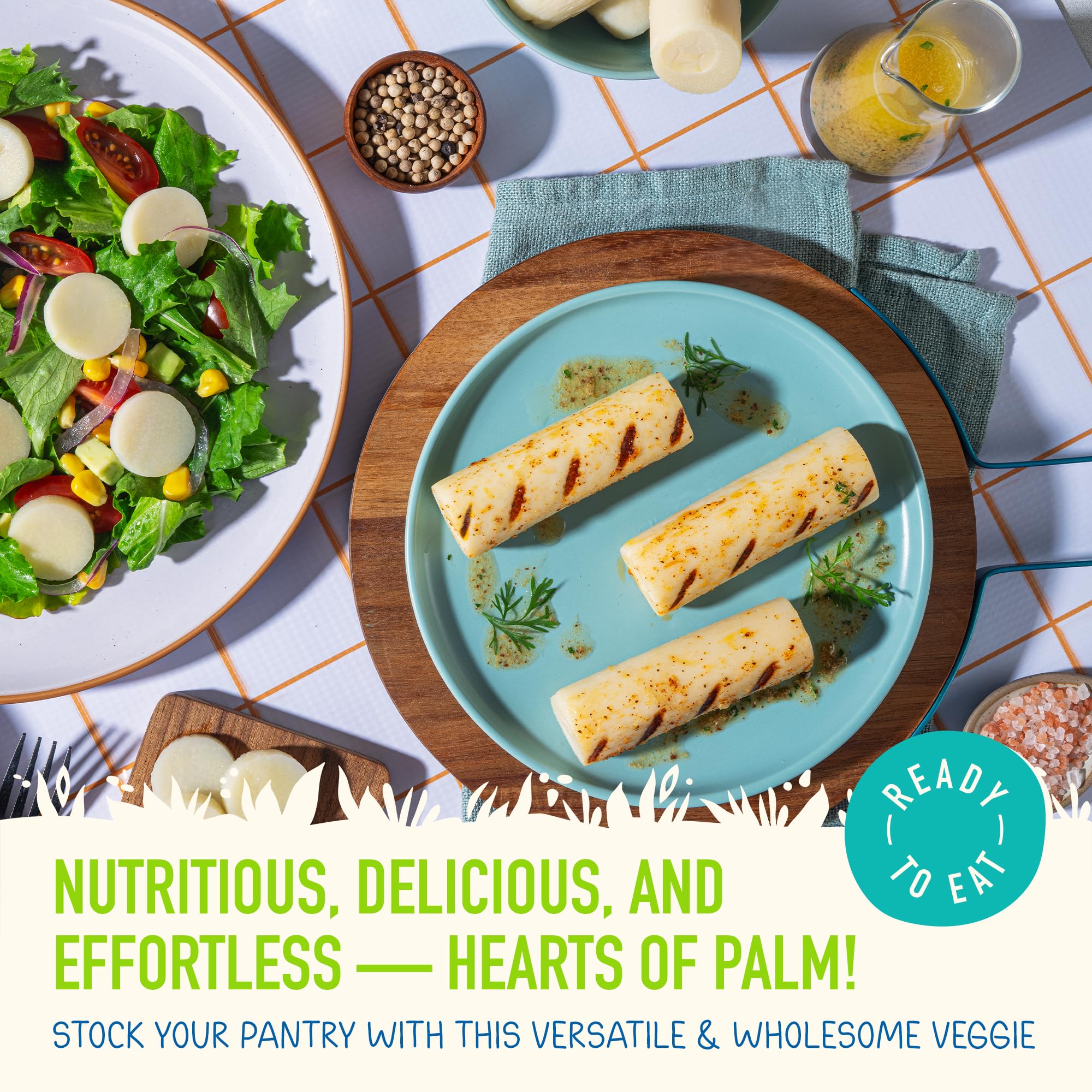 Natural Heaven Whole Hearts of Palm – Crisp, Fresh & Ready to Eat, Low Carb, Keto & Vegan Friendly, Perfect for Salads & Healthy Recipes