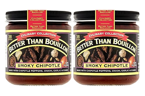 Better Than Bouillon Culinary Collection - Base de chipotle ahumado, contiene 38 porciones por frasco, tarro de vidrio de 8 onzas (paquete de 2)