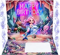 Joli Coon Girl Music and Light Birthday Card with Envelope