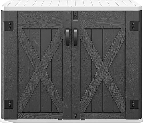 Miniatura 10 de DWVO Paquete de 2 estantes de almacenamiento de resina, aptos para cobertizo horizontal de 35 pies cúbicos de 4.3 x 2.5 x 3.4 pies, estantes