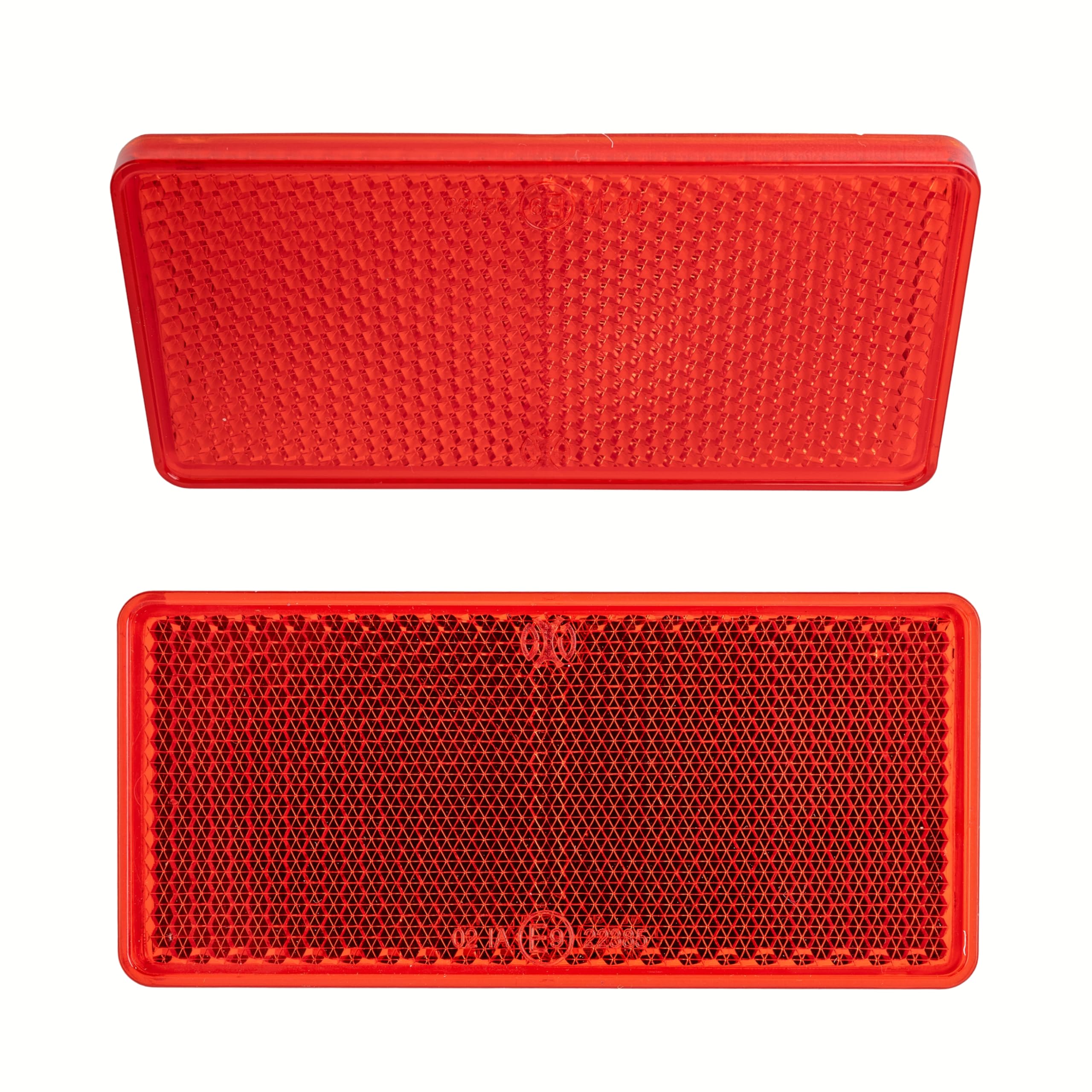 Reflectores para Pegar, 4 Uds, Rojo, 94 x 44 mm, Marca de E, Reflector de Seguridad Remolque, Caravana, Poste, Captafaro, Derecho e Izquierdo, Reflector de Remolque Estándar, Catadioptrico Rojo — view 8