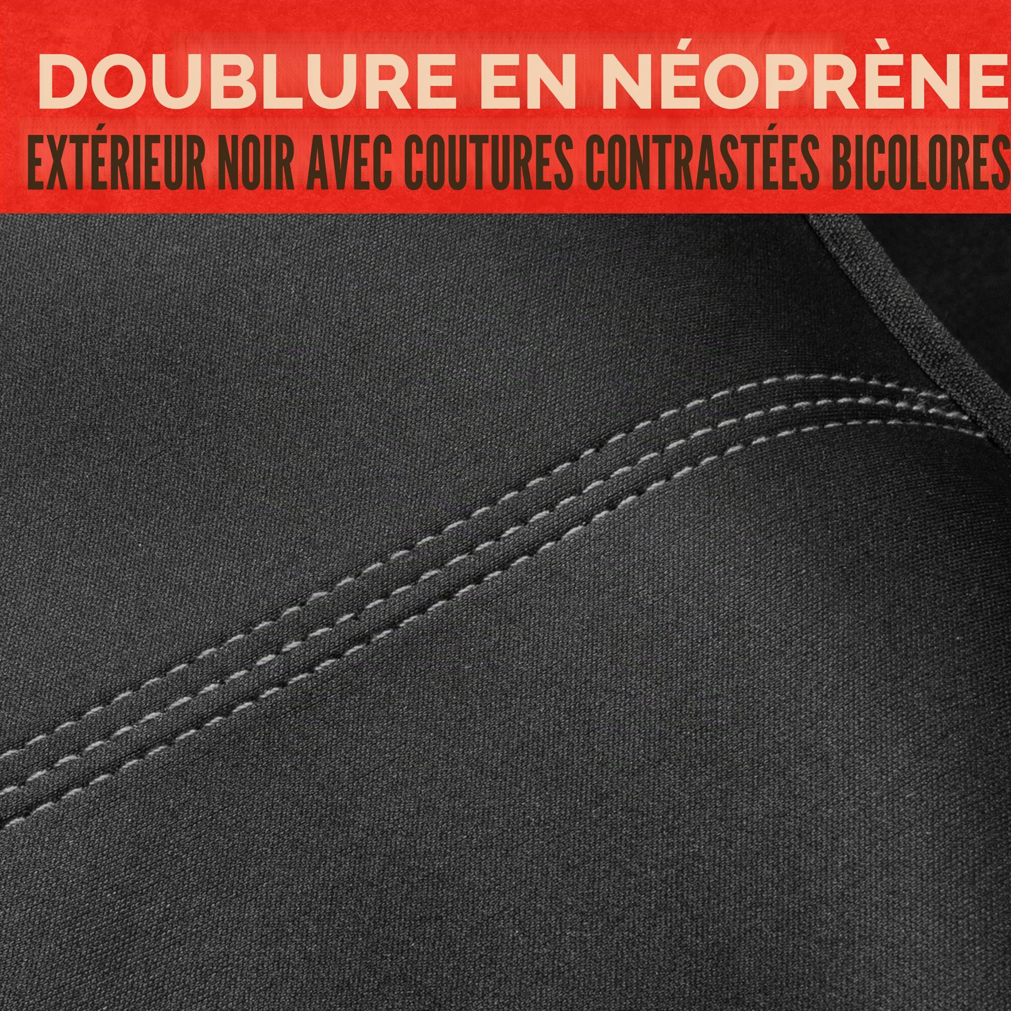 Motor Trend SpillGuard Housse de Protection de siège arrière en néoprène imperméable pour Voitures avec Coutures Grises et Rembourrage pour Enfants et Chiens