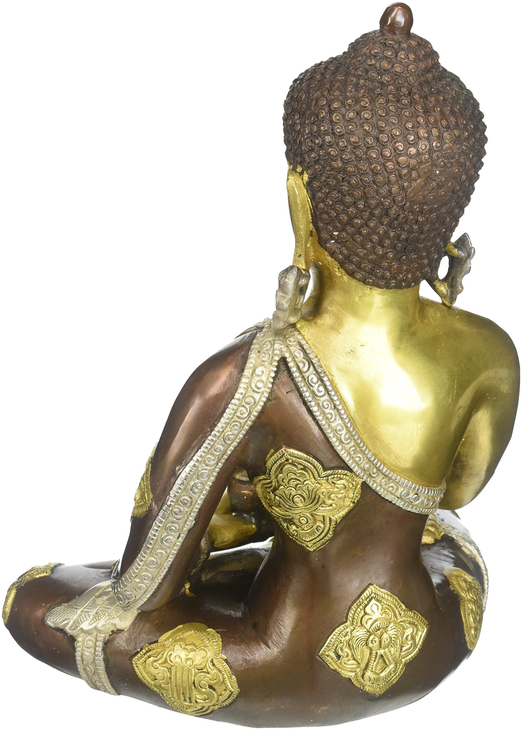 Grande statue de Bouddha en bronze sculptée à la main 31,8 cm
