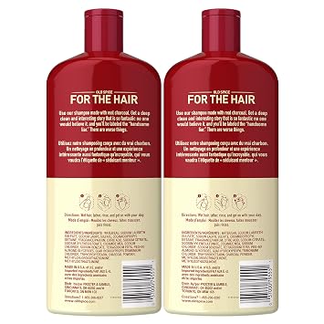 Old Spice Shampoo for Men, Charcoal Build-Up Removing, Volcano, 25.3 fl oz, Twin Pack