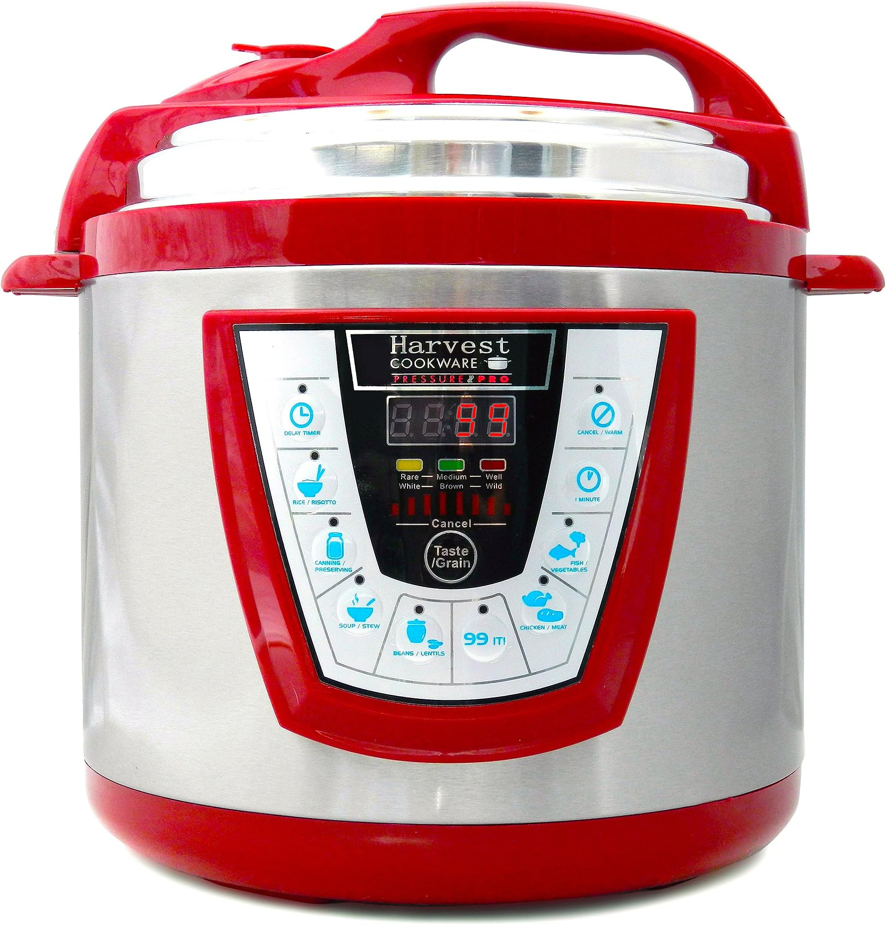 Cookware Pressure PRO Automatic 1 Touch Pressure Cooker 6-Quart, Red