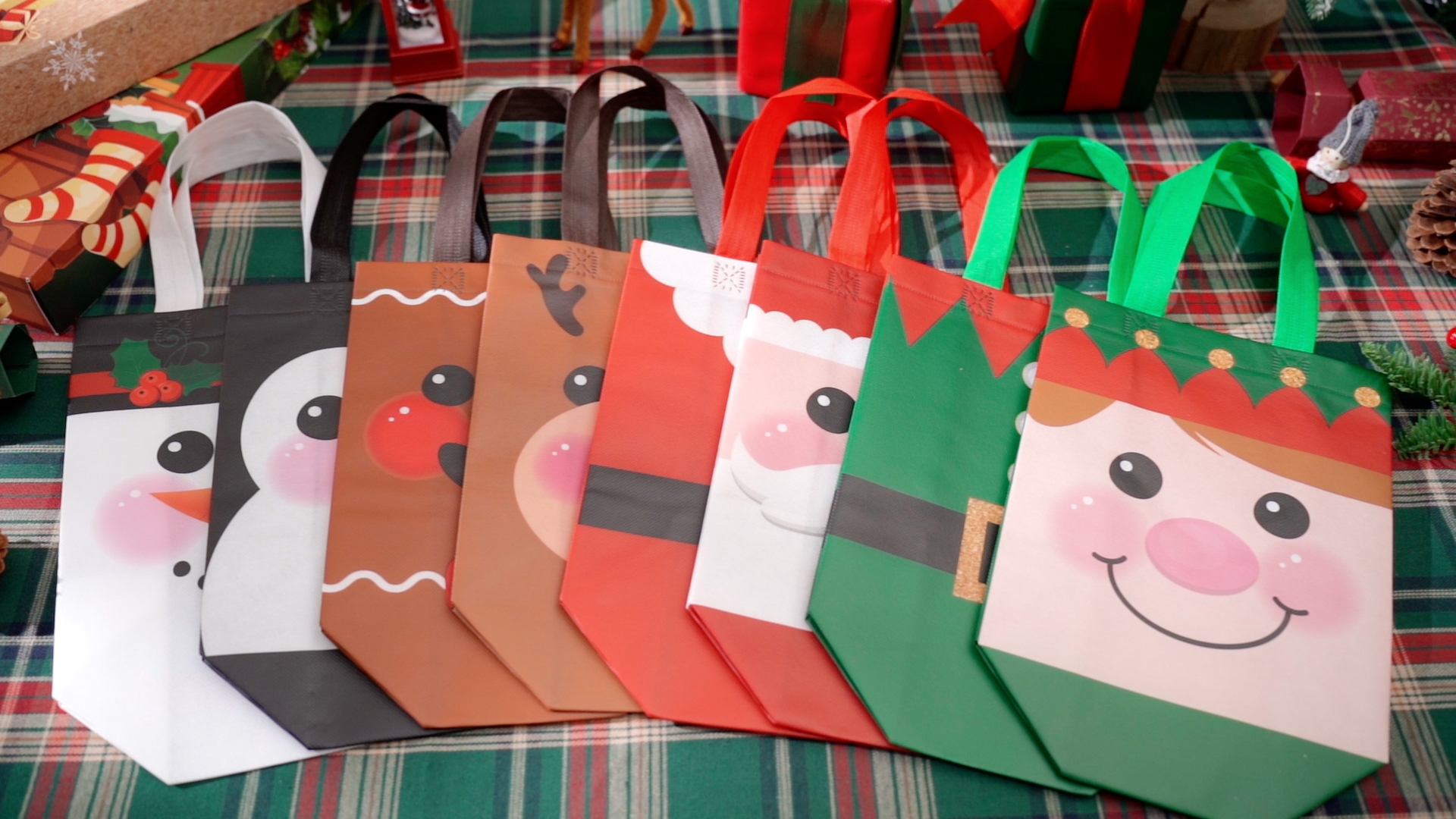 Clysee 24 Pcs Christmas Gift Bags With Handles 10 X 8 X 4 Inch Reusable Multifunctional Non Woven Christmas Gift Doll Bags Wrapping Xmas Party Favors For Holiday Xmas Gifts P 222946489 - View #6