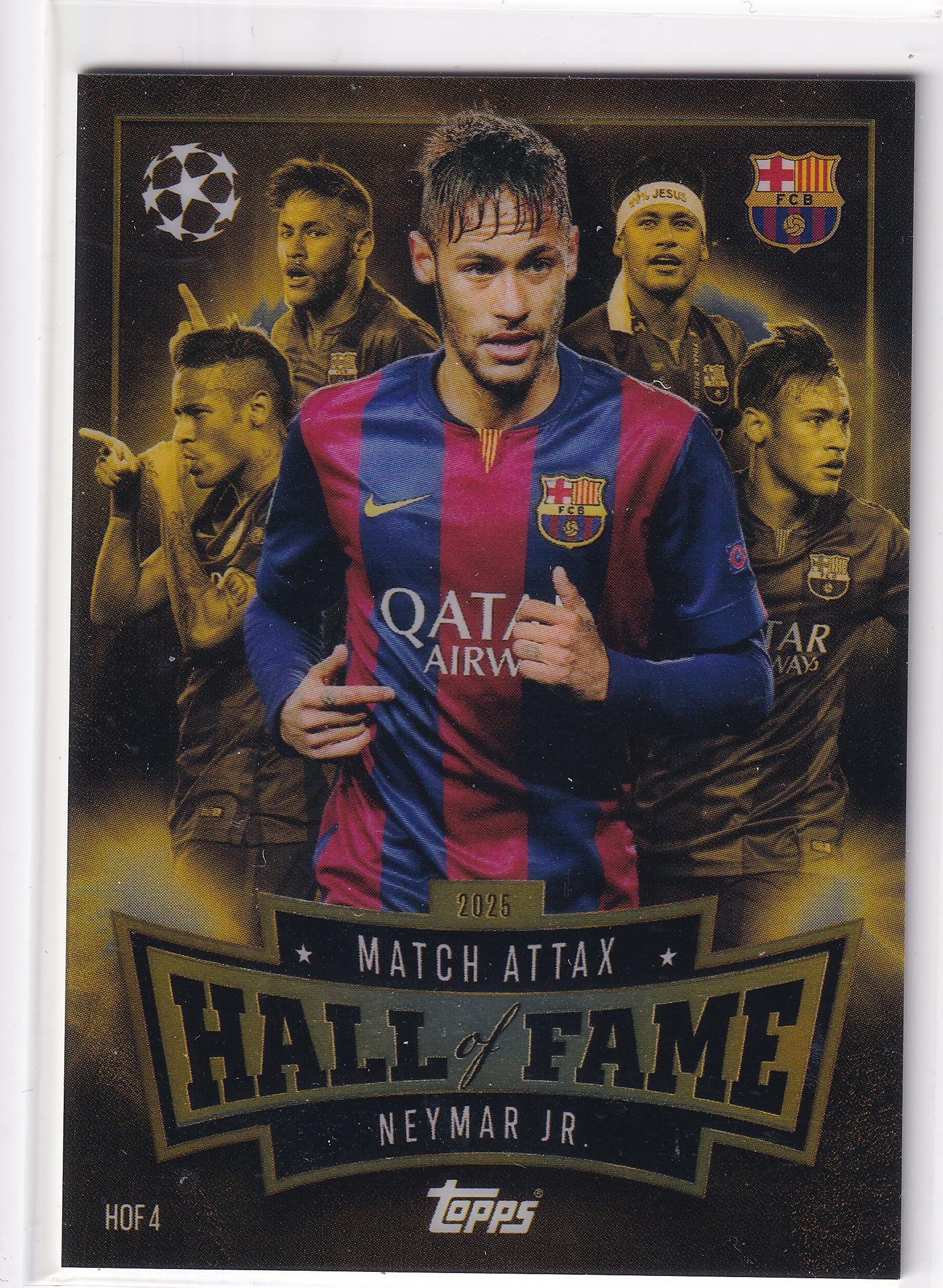 Match Attax 2025 2026 Neymar Jr Hall of Fame HDF4 Trading Card