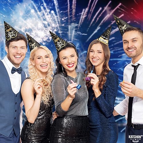 Vista 16 de KatchOn, Sombreros de Feliz Año Nuevo - Sombreros y decoraciones de fiesta de Nochevieja 2025 Oro
