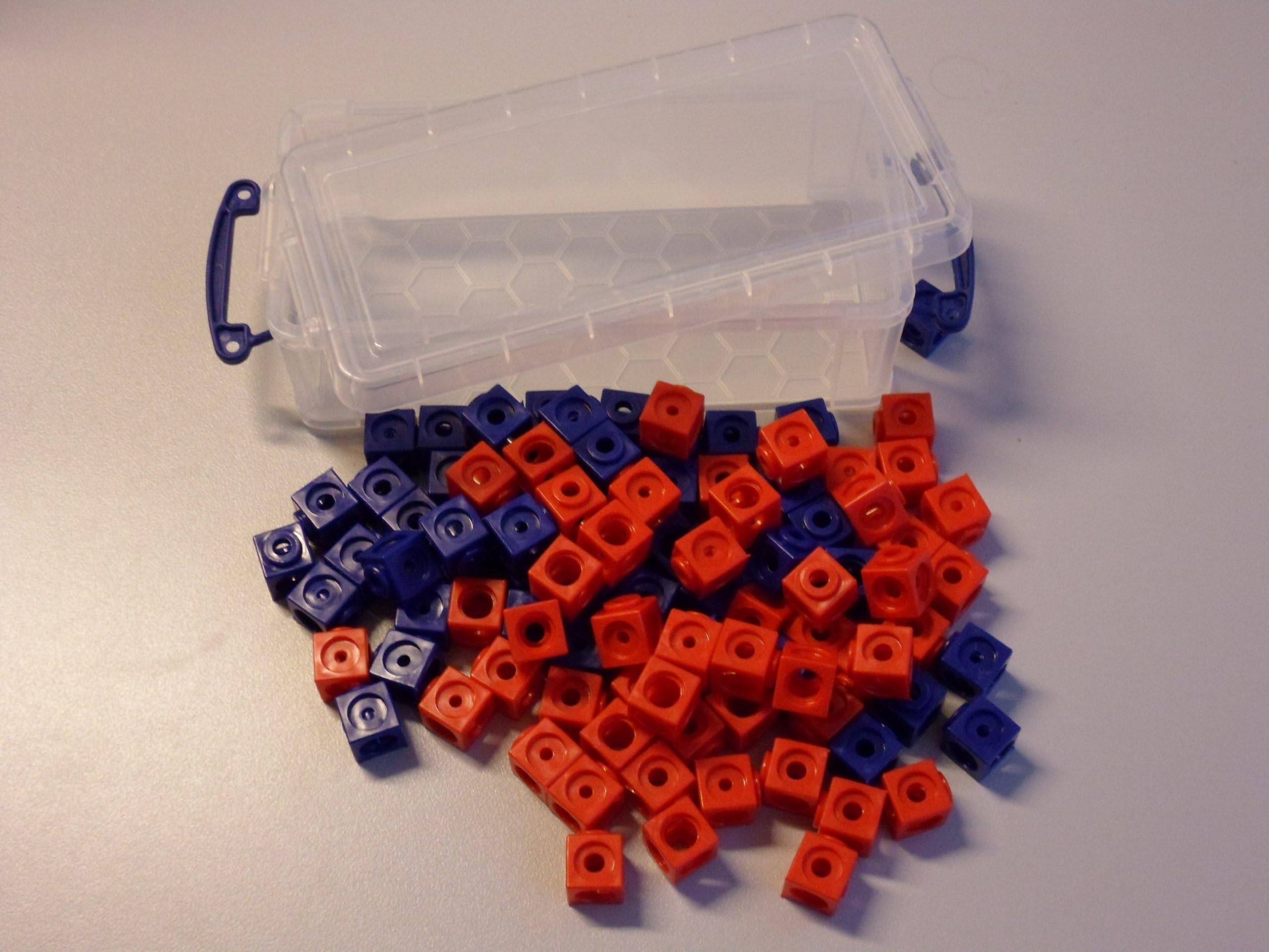 100 Cubetti Impilabili Per Matematica 5 Colori – 1,7 Cm – Per Scuole E Attività Didattiche