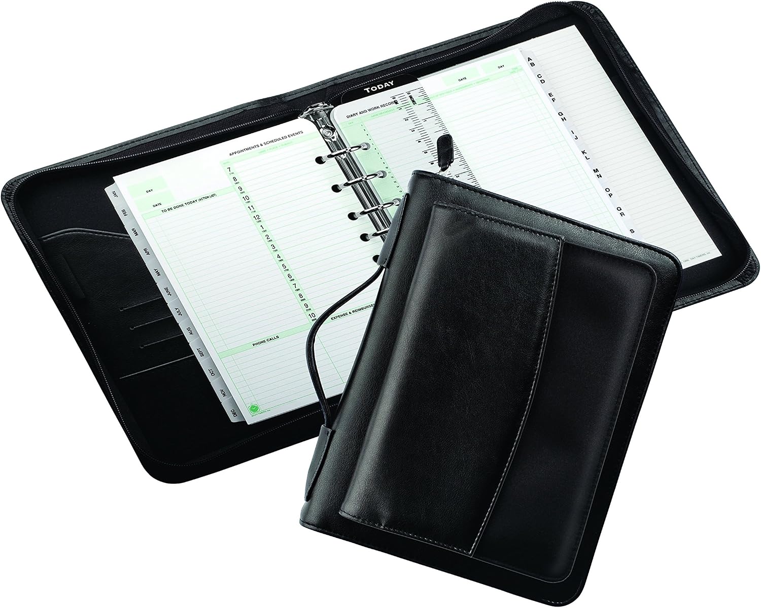 Day-Timer Briefcase Starter Set, Undated, 7 Ring, Desk Size, 5-1/2 x 8-1/2", Black (44531)