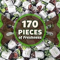 Vista 4 de Arcor - Caramelos de chocolate rellenos de menta Caramelos a granel envueltos individualmente 2 libras aproximadamente 170 piezas, caramelos