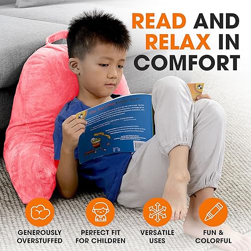 Miniatura 4 de Cheer Collection Almohada de lectura con brazos  Almohada de cama portátil para sentarse y apoyar, almohada de respaldo rellena de espuma para