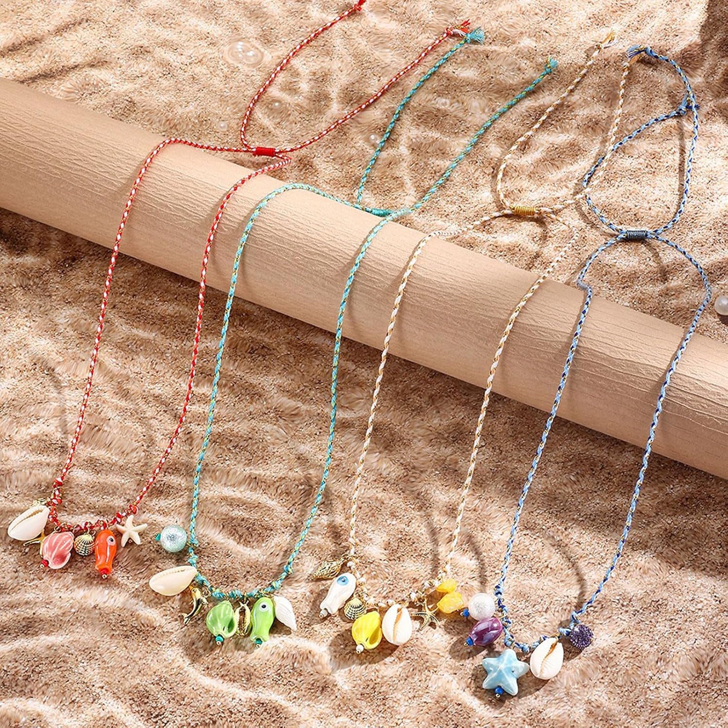 Boho Fish Necklace for Women Shell Starfish Conch Charm Necklace Cute Ocean Beach Animal Necklaces Summer Vacation Jewelry Gifts - Image 6