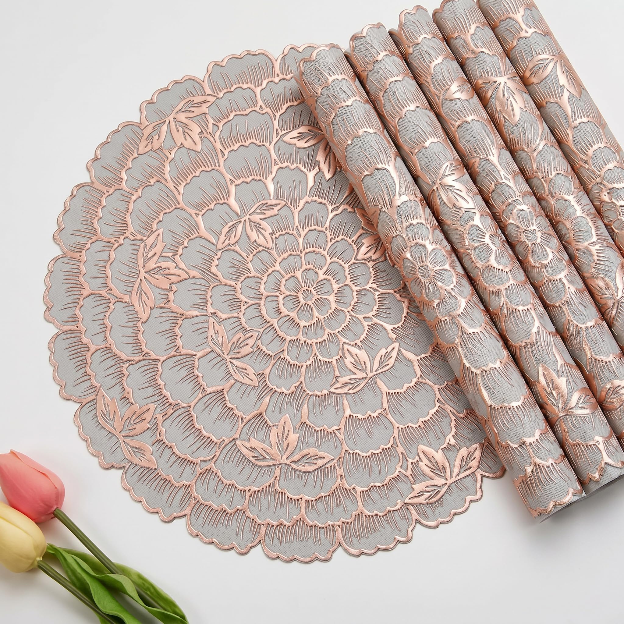Gold Leaf Placemats - Waterproof & Heat Resistant -24