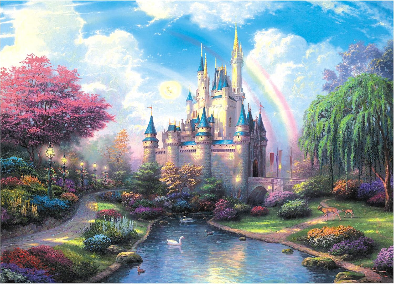 Puzzles for Adults 1000 Pieces Jigsaw Puzzles for Adults Kids Puzzle Game Toys Gift (Fantasy Castle)