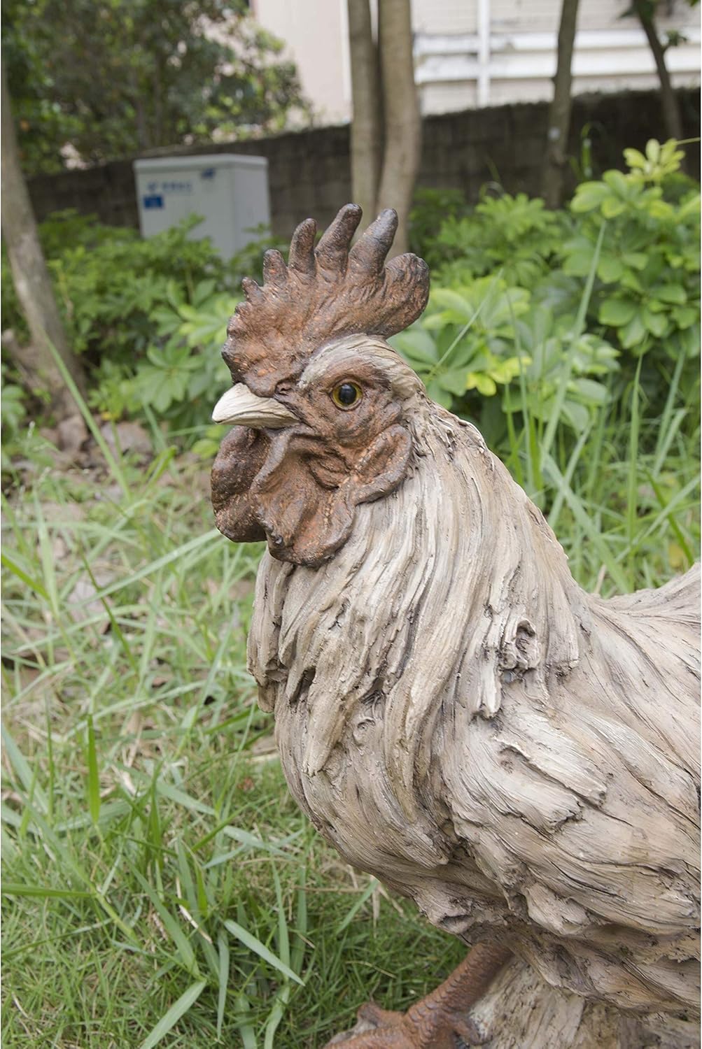 Hi-Line Gift 87650-E Driftwood Standing Rooster Statue