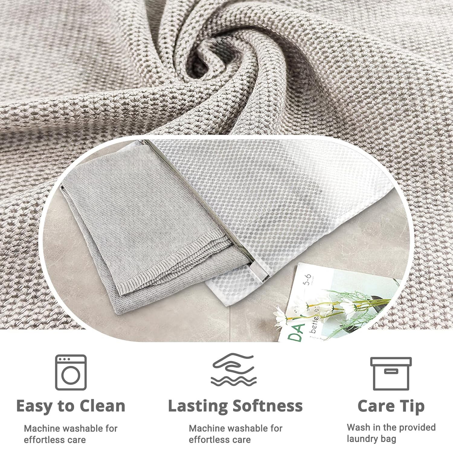 Nursing Cover for Breastfeeding – Privacy Breast Feeding Covers for Women – Soft Lyocell Fabric, Lightweight & Breathable – Multi-Use Scarf, Shawl, Baby Blanket – One Size – with Laundry Bag Grey image 8 of 8 B0FF98XTTR