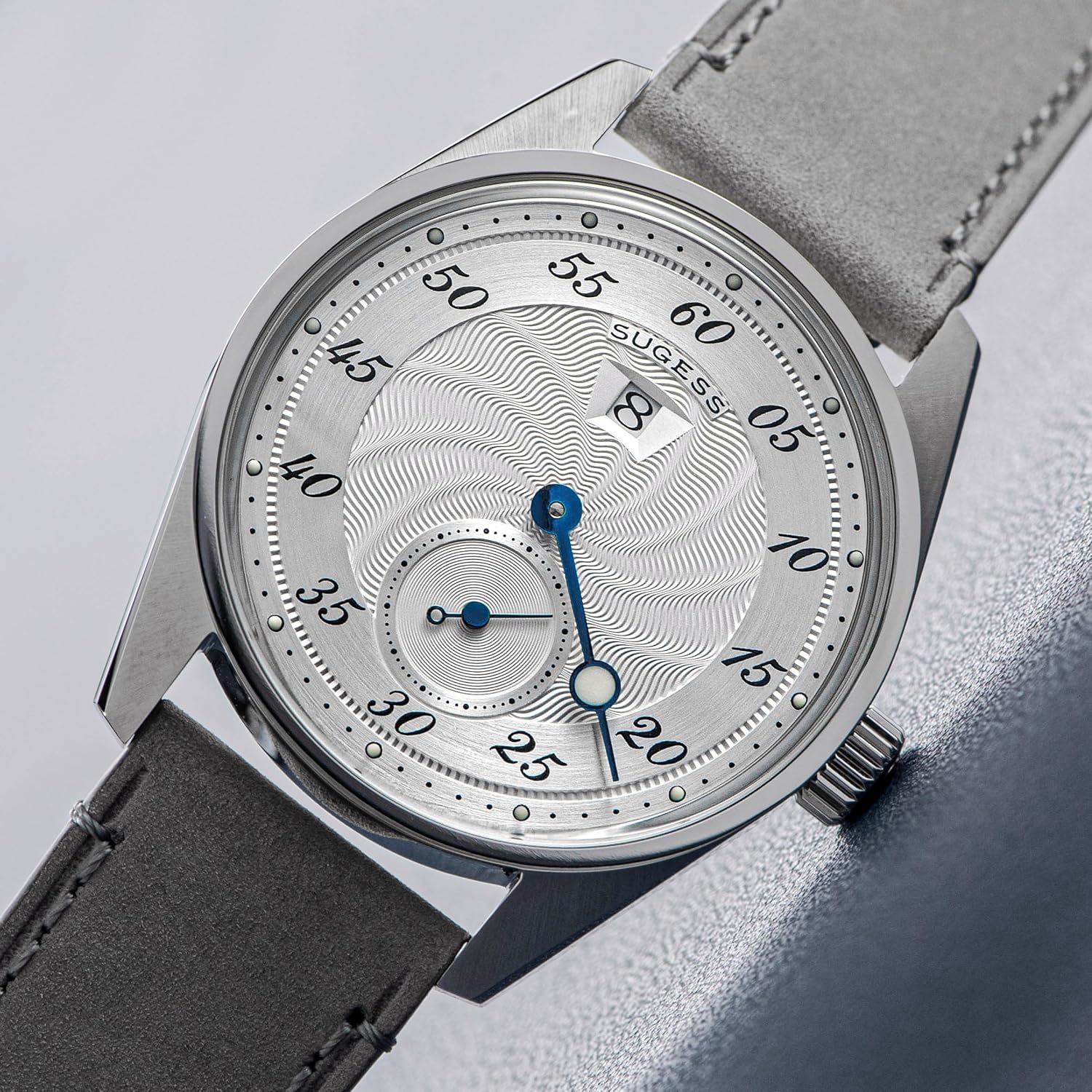 Sugess Art Master 38mm Jump Hour One Pointer Seagull ST1721 Movement Mechanical Vintage Mens Watch S451-1.W.G 1963