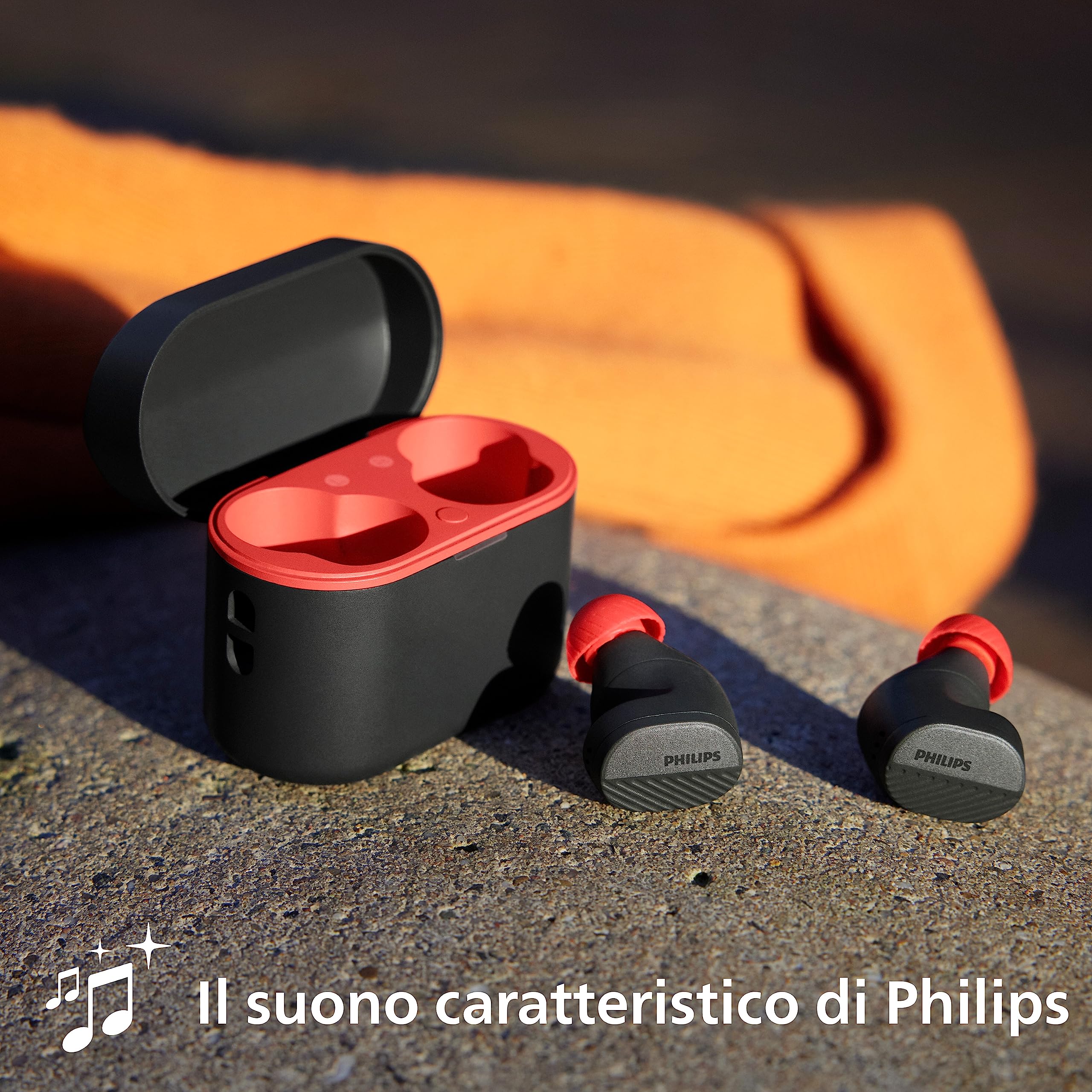 PHILIPS TAA5508BK/00 Cuffie True Wireless, Auricolari con Audio Naturale, Cancellazione del Rumore Pro, Fino a 28 Ore di Riproduzione, Bluetooth, Microfono, Cavo USB-C, IPX5, Nero