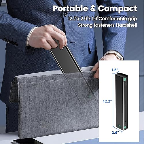 Miniatura 3 de Phomemo Impresora portátil inalámbrica para viajes, impresora térmica M08F para uso doméstico, impresora Bluetooth sin tinta, compatible con papel
