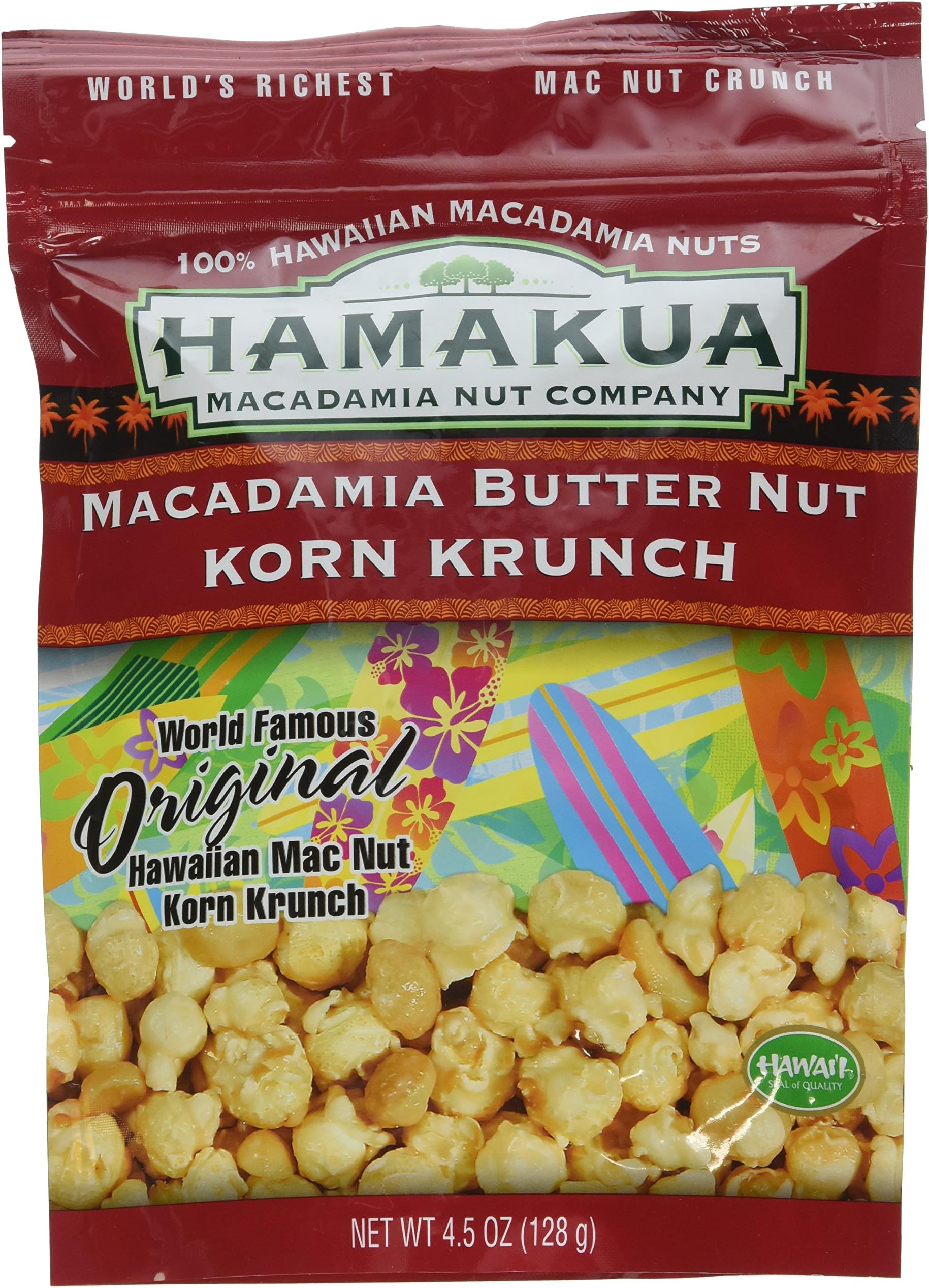 Hamakua Macadamia Korn Krunch, Butter Nut, 4.5 Ounce