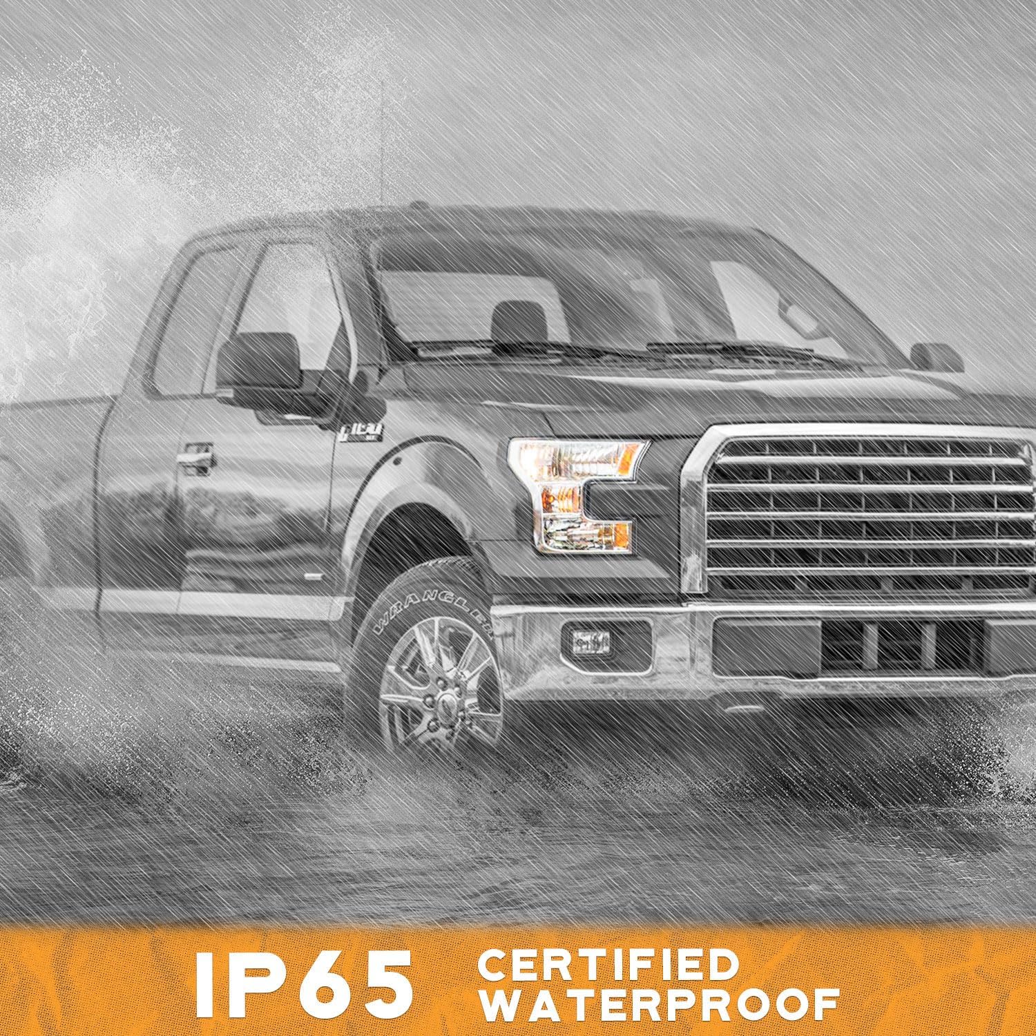 WEELMOTO Headlights Assemblies for 2015 2016 2017 Ford F150 (NOT FOR factory LED or HID headlights), Headlight Assembly Compatible with 15-17 Ford F150 Pair