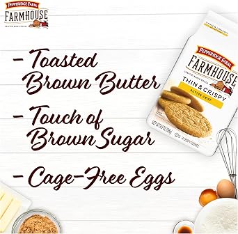 Pepperidge Farm Farmhouse Thin & Crispy Butter Crisp Cookies, 6.9 Oz Bag