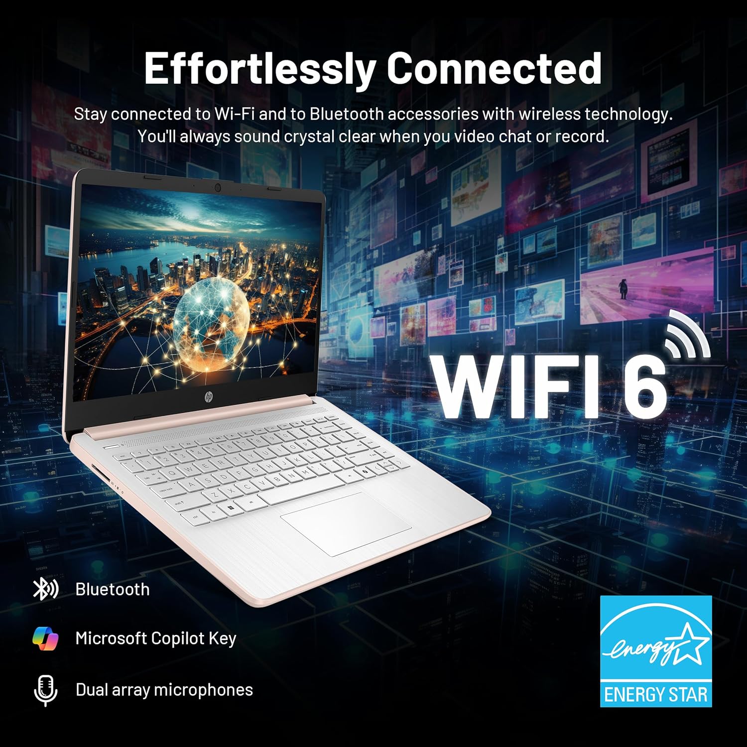 HP Stream 14" HD Laptop | Intel Processor N150 | 4GB RAM, 256GB Storage (128GB UFS+128GB Docking Station Set) | Intel Graphics | 1 Year Office 365, Copilot, Webcam, WiFi | Windows 11 | Gold