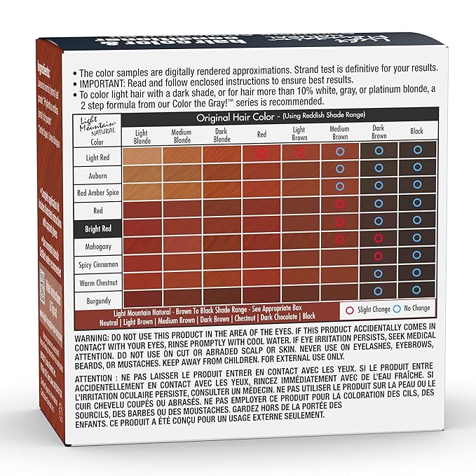 Light Mountain Henna Color y Acondicionador - Rojo Brillante, 4 Oz (Pack de 3) miniatura 2