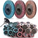 Jeimier 36PCS Premium Quick Change Surface Conditioning Discs, 2-Inch 3 Grit Nylon Non-Woven Disc, 1/4 Inch Roll Lock Holder for Die Grinder, Surface Striping, Grinding, Polishing, Fast Finishing