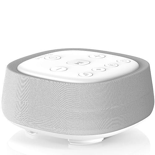 Rechargeable White Noise Machine with 28 Smoothing Sounds, Portable Sound Machine for Baby Kids Adult Sleeping, Auto-Off Timer, 32 levles of Volume Noise Machine Therapy for Home, Office, Travel