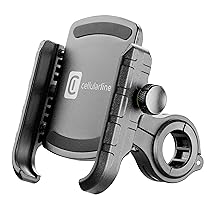 cellularline | Rider Steel – Universale – Supporto Porta Smartphone in Alluminio da Manubrio Tondo Moto e Bici – Universale per Tutti i Cellulari – Rotazione a 360 – Stabile e Solido