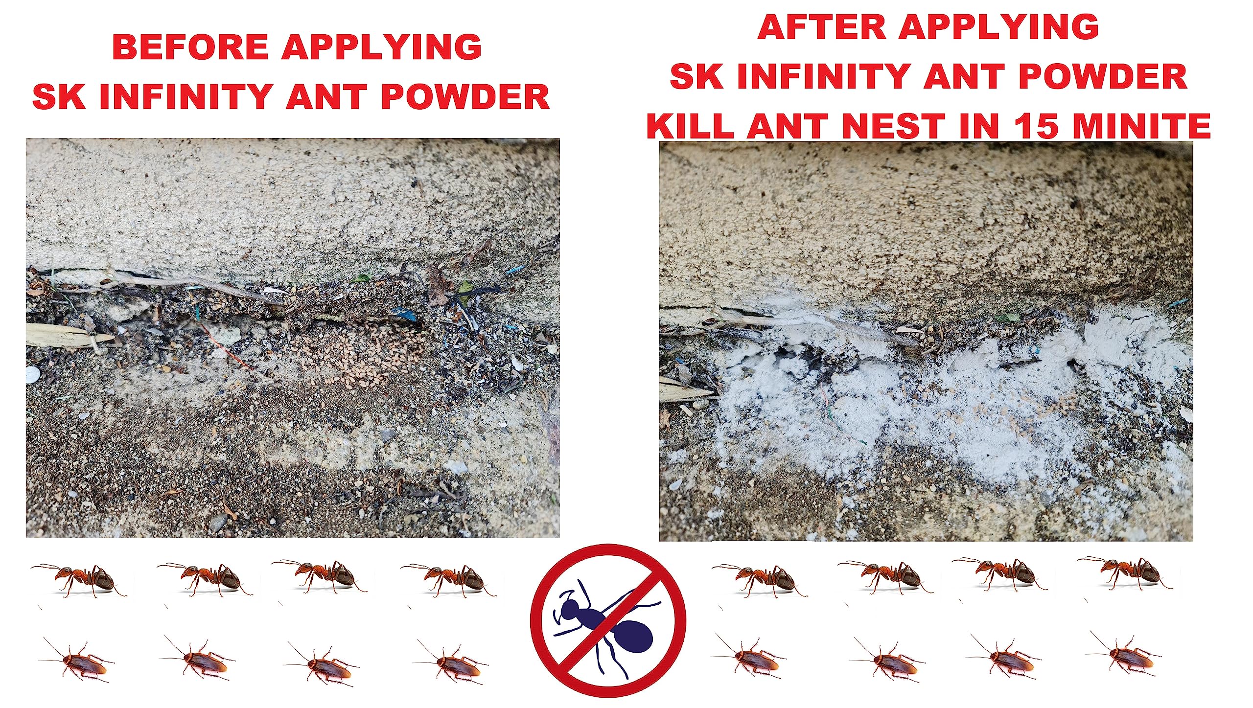 Ant Killer Powder-Kills Ants &Crawling Insects-Use Indoor and Outdoor-Kills on Contact- Long Lasting 6 Months Control (2 - PACKS) - Image 4