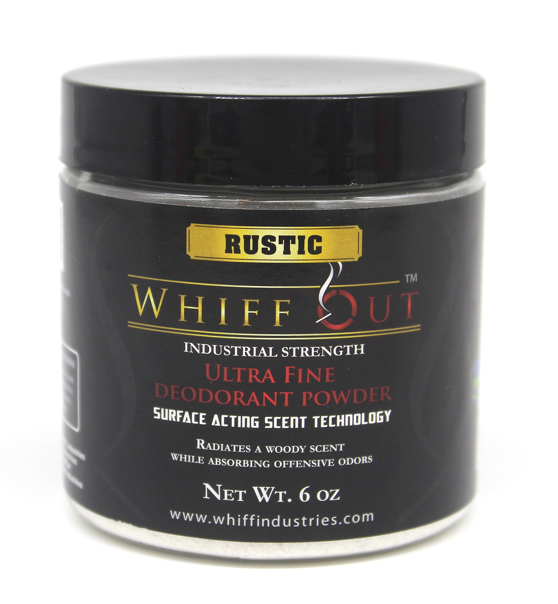 Rustic - 6 oz. Deodorant Powder & Ashtray Deodorizer Designed to Eliminate Ashtray and Smoking Receptacle Odors Caused by Cigarettes Cigars 420 and Pet Odor | Rustic Scent