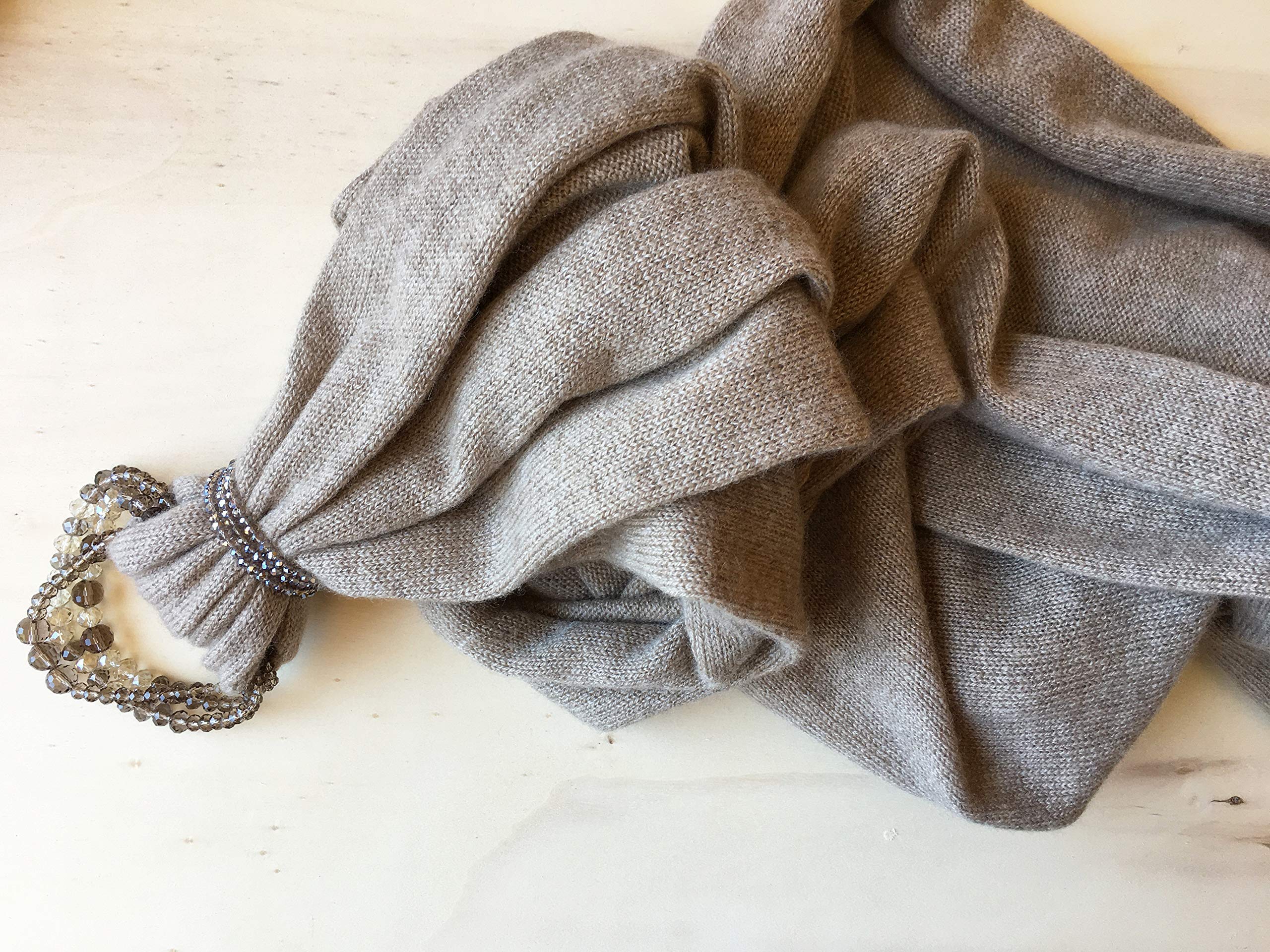 Sciarpa Gioiello Scialle Grande Invernale Donna Cashmere 100%