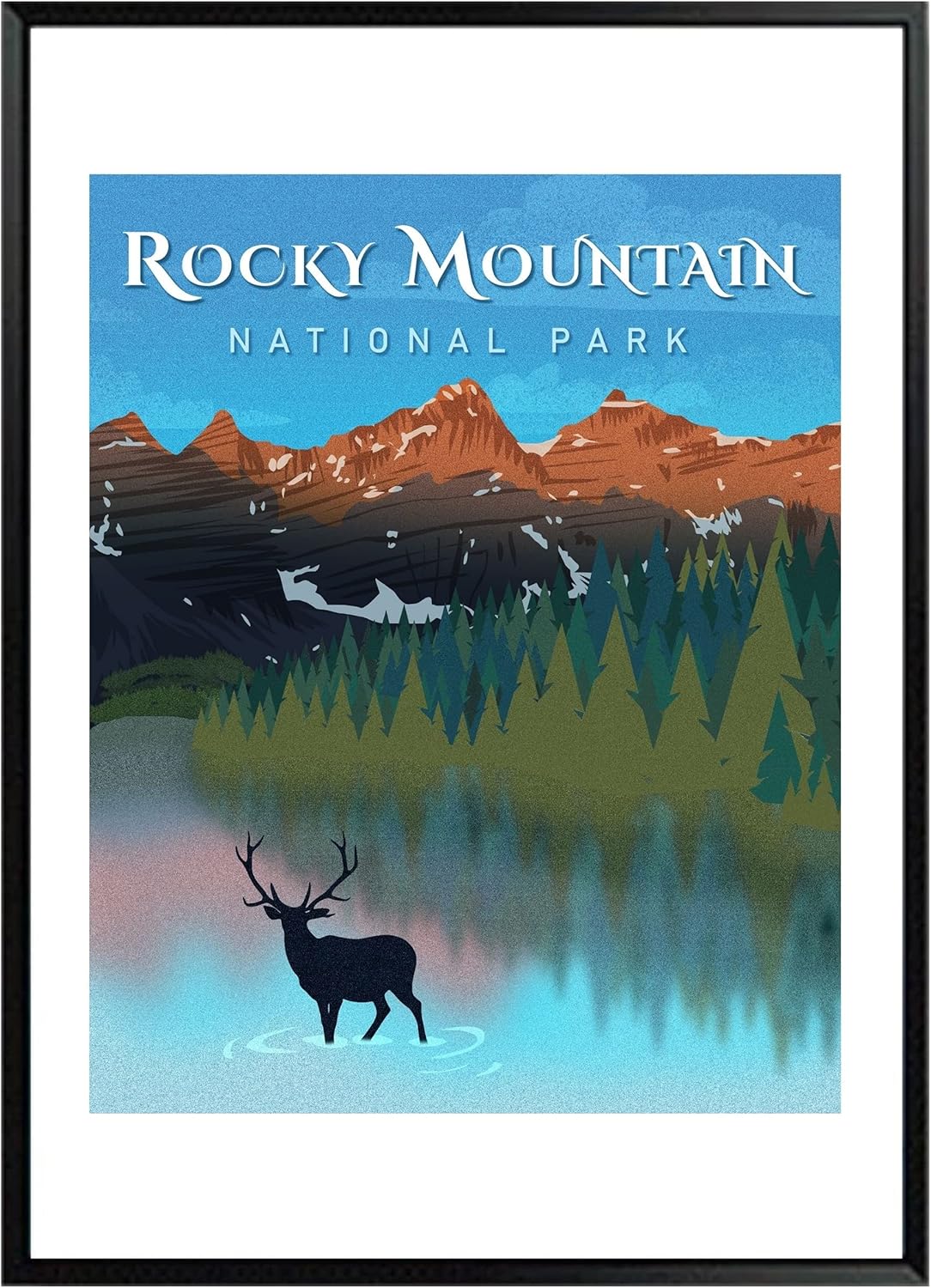 National Park Posters – Vintage Style Unframed Set of 6 Travel Prints, 11x14 Inch, Yosemite, Yellowstone, Grand Canyon, Zion, Smoky Mountain, Rocky Mountain National Parks Wall Poster, Abstract Nature Landscape Forest Wall Art Pictures for Bedroom Office Living Room Decor *LARGER SIZE*: Posters & Prints